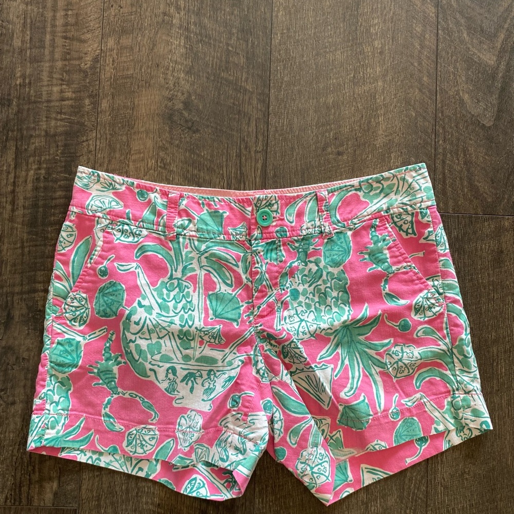 Lilly Pulitzer Pink and Green shorts size 6